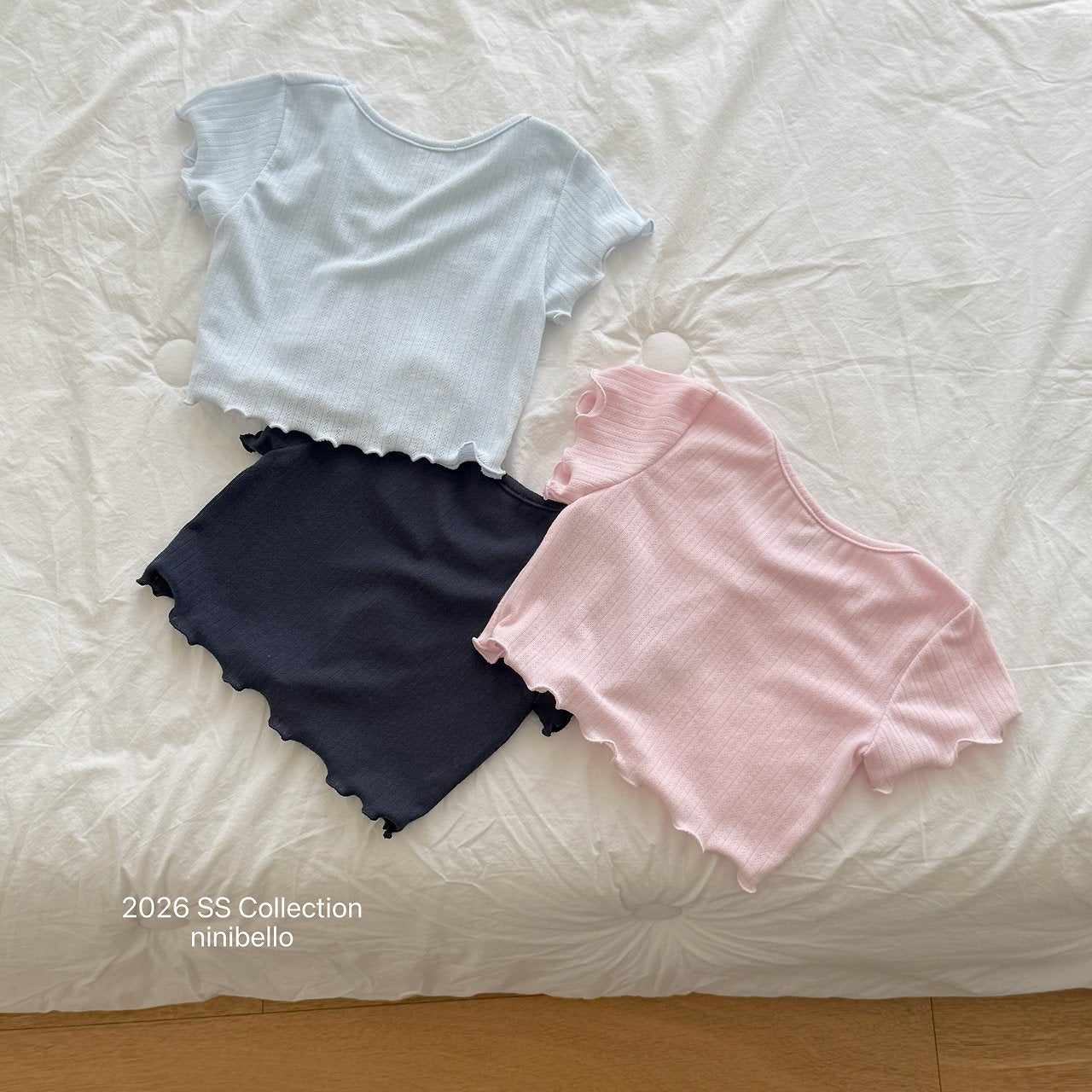 ［ninibello］Mellow eyelet tee