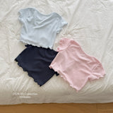 ［ninibello］Mellow eyelet tee