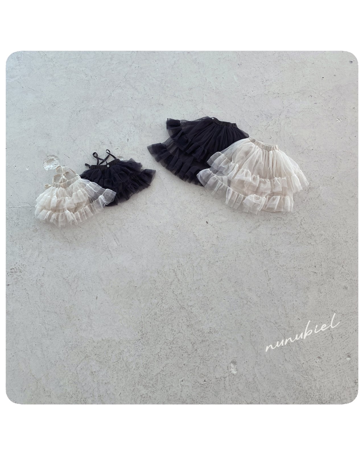 ［nunubiel］Mesh suupender skirt (baby)