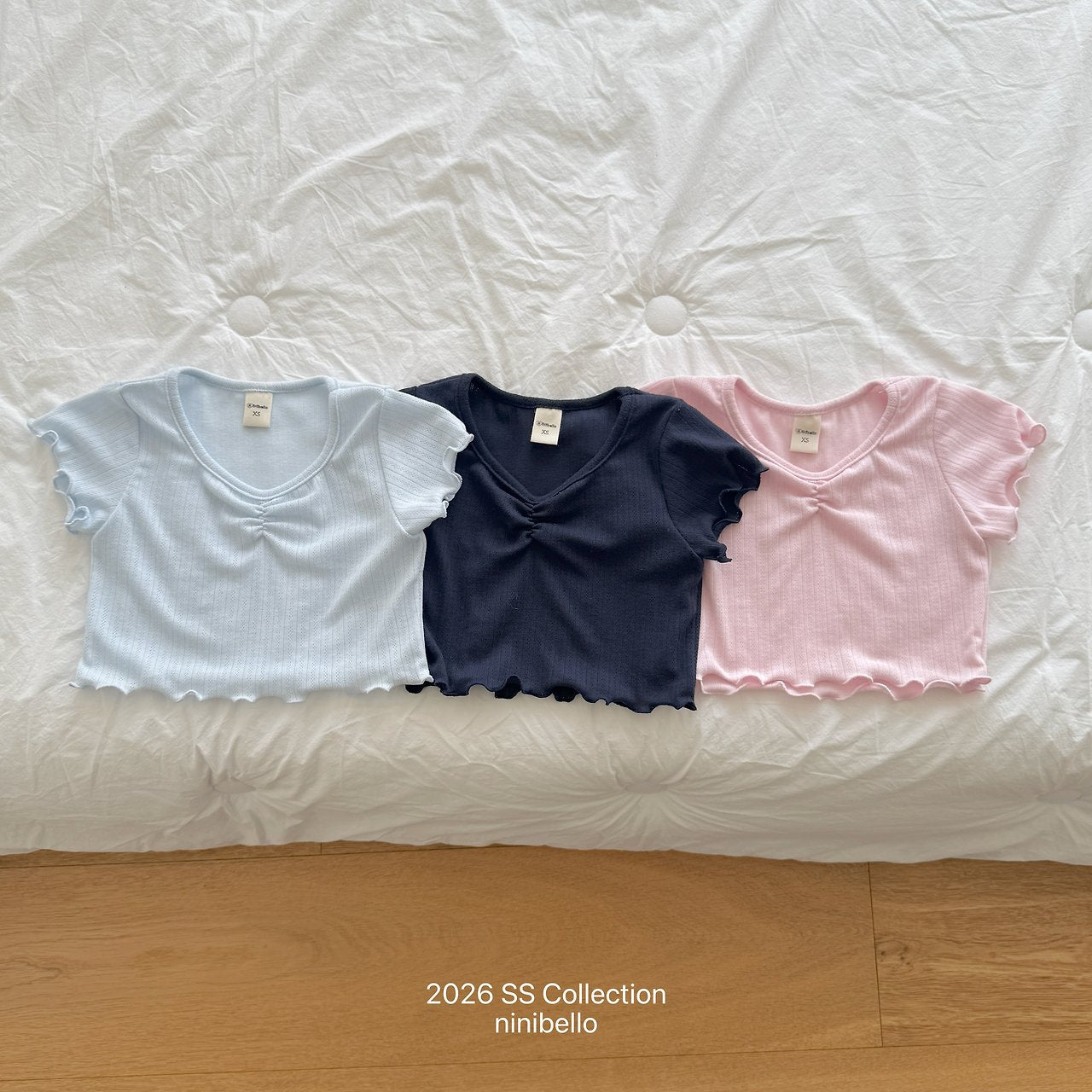 ［ninibello］Mellow eyelet tee