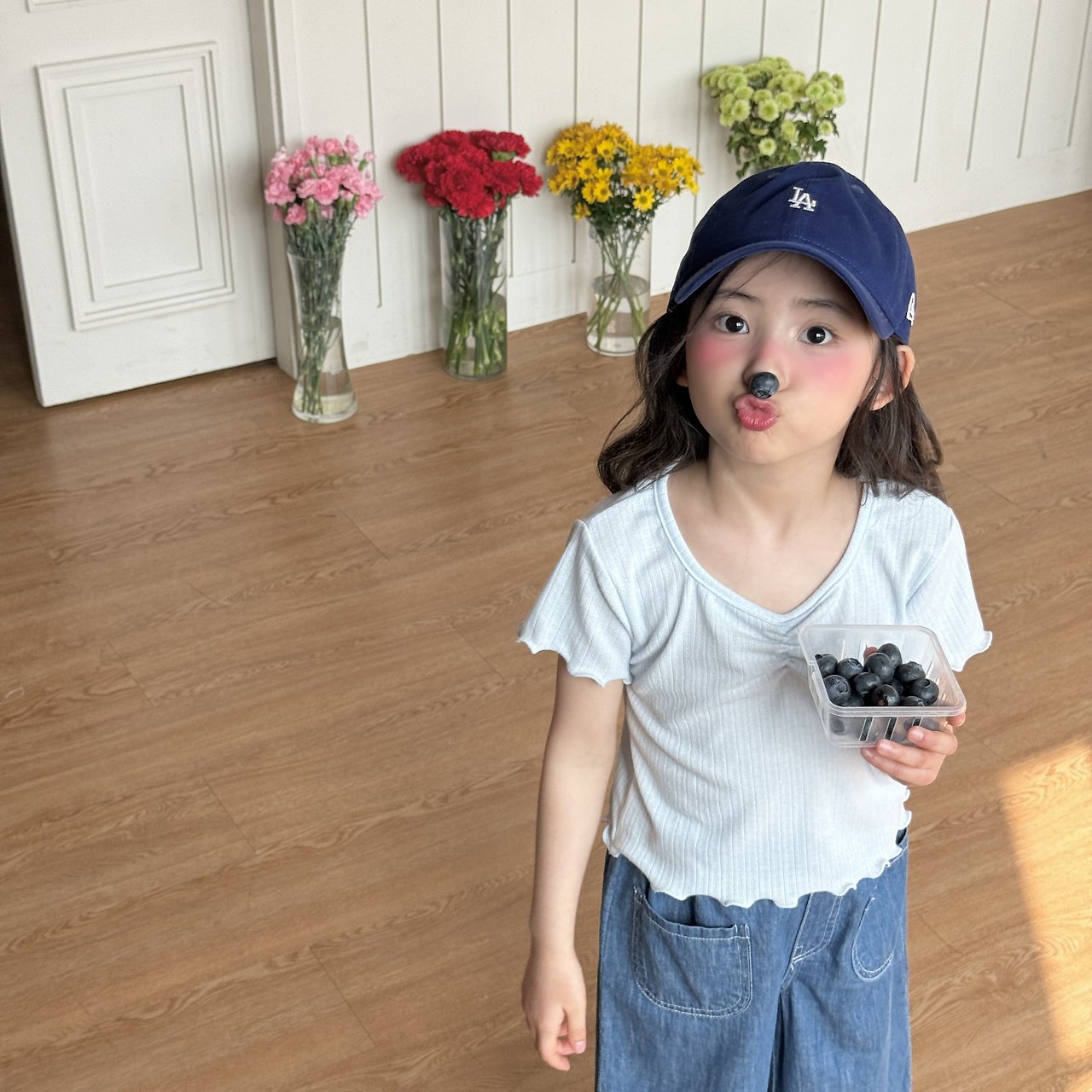 ［ninibello］Mellow eyelet tee