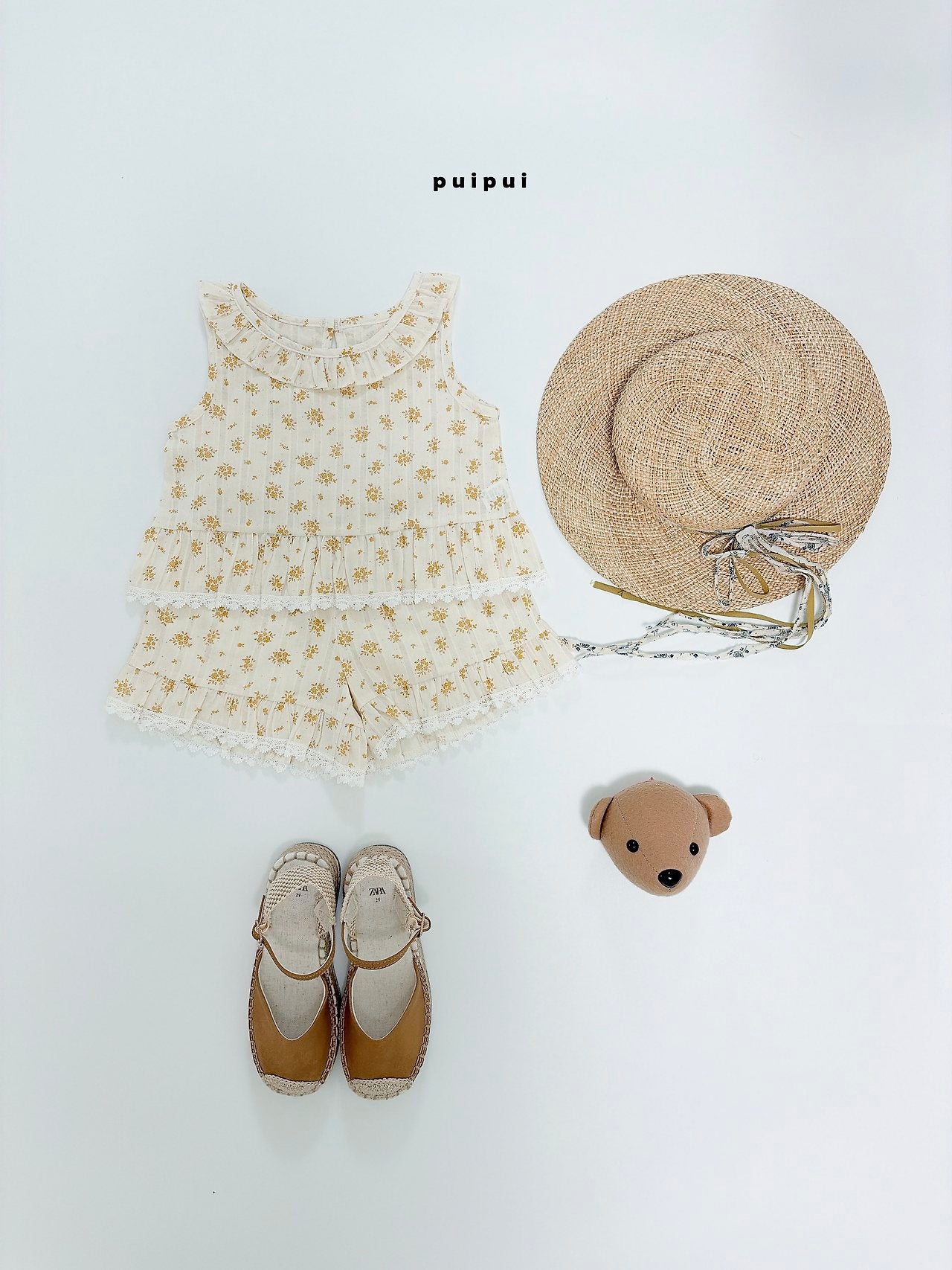 ［puipui］Cotton flower pants