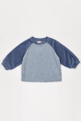 ［The beige］Velvet Striped Tee