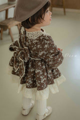 ［OREN］Selena flower padding rompers (1oz)