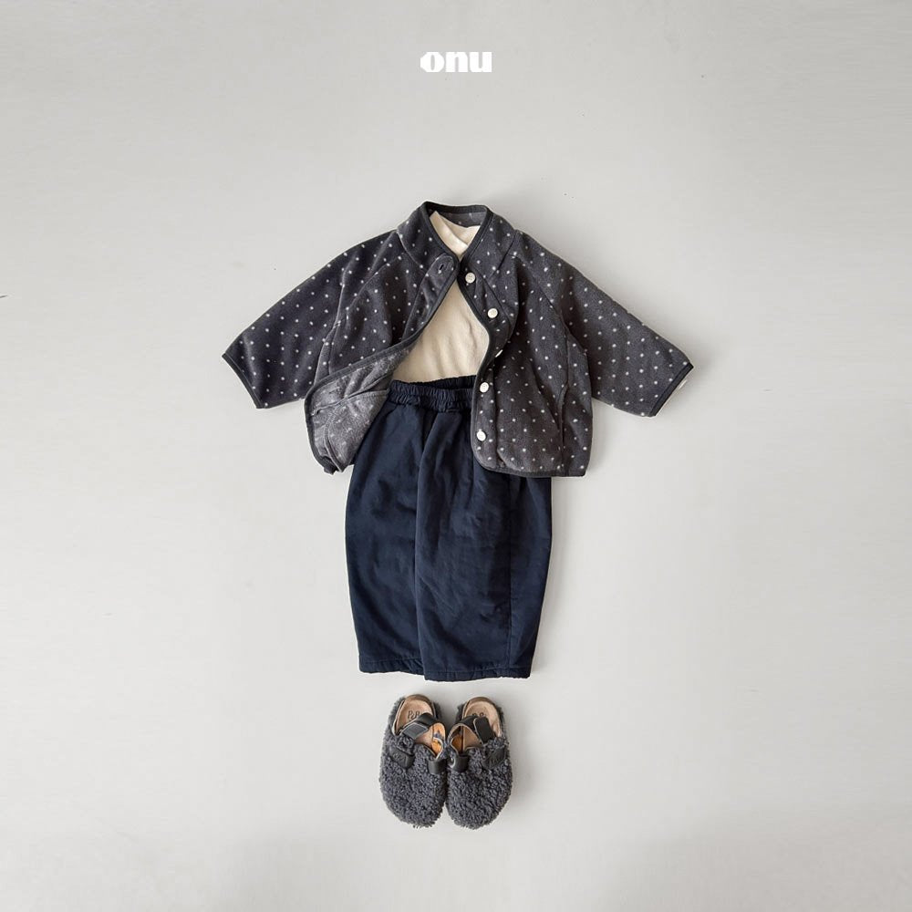 ［onu］Dot fleece jumper