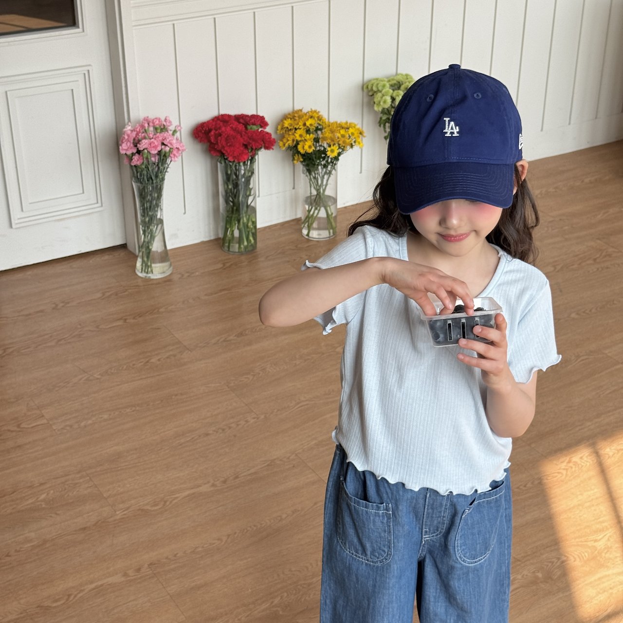［ninibello］Mellow eyelet tee