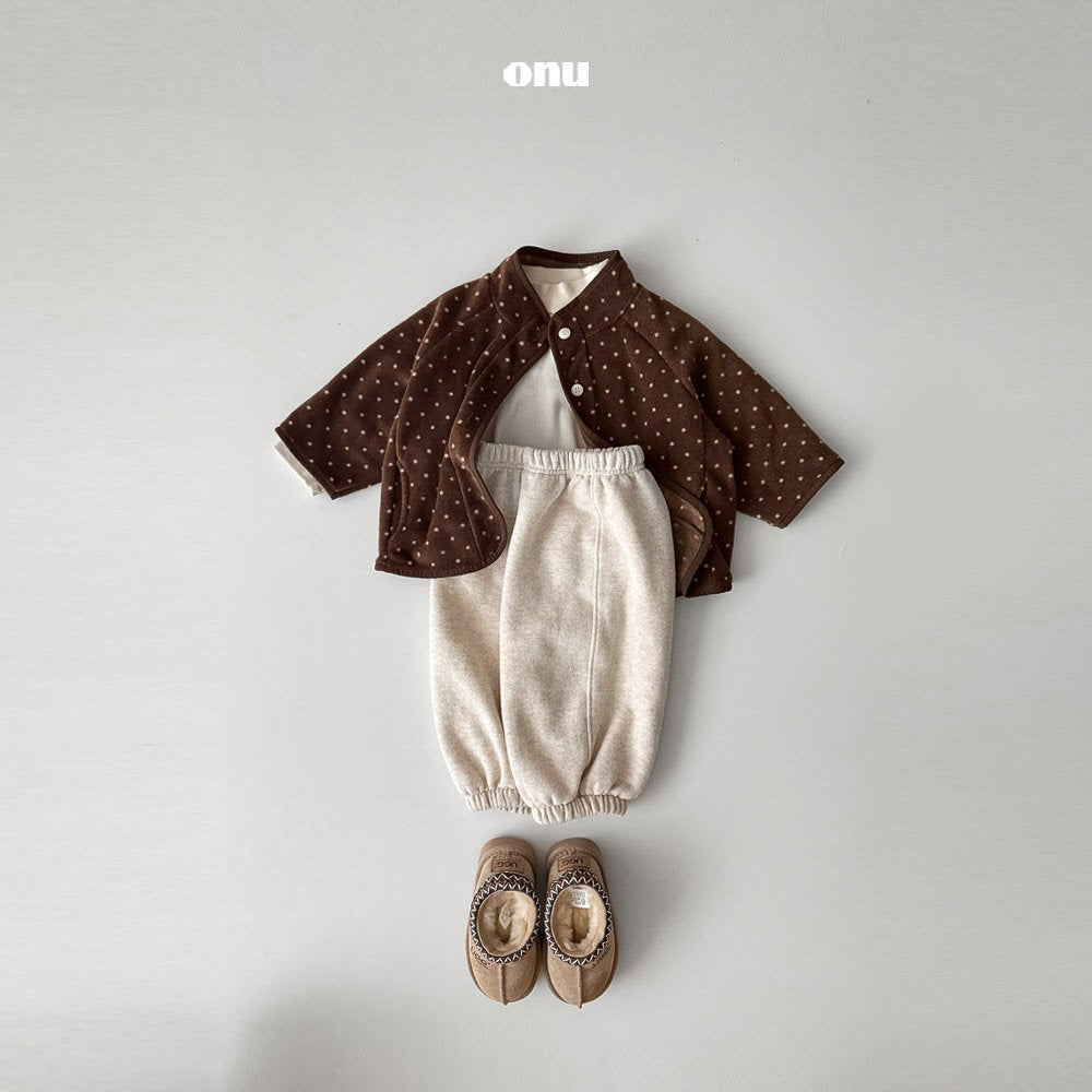 ［onu］Dot fleece jumper