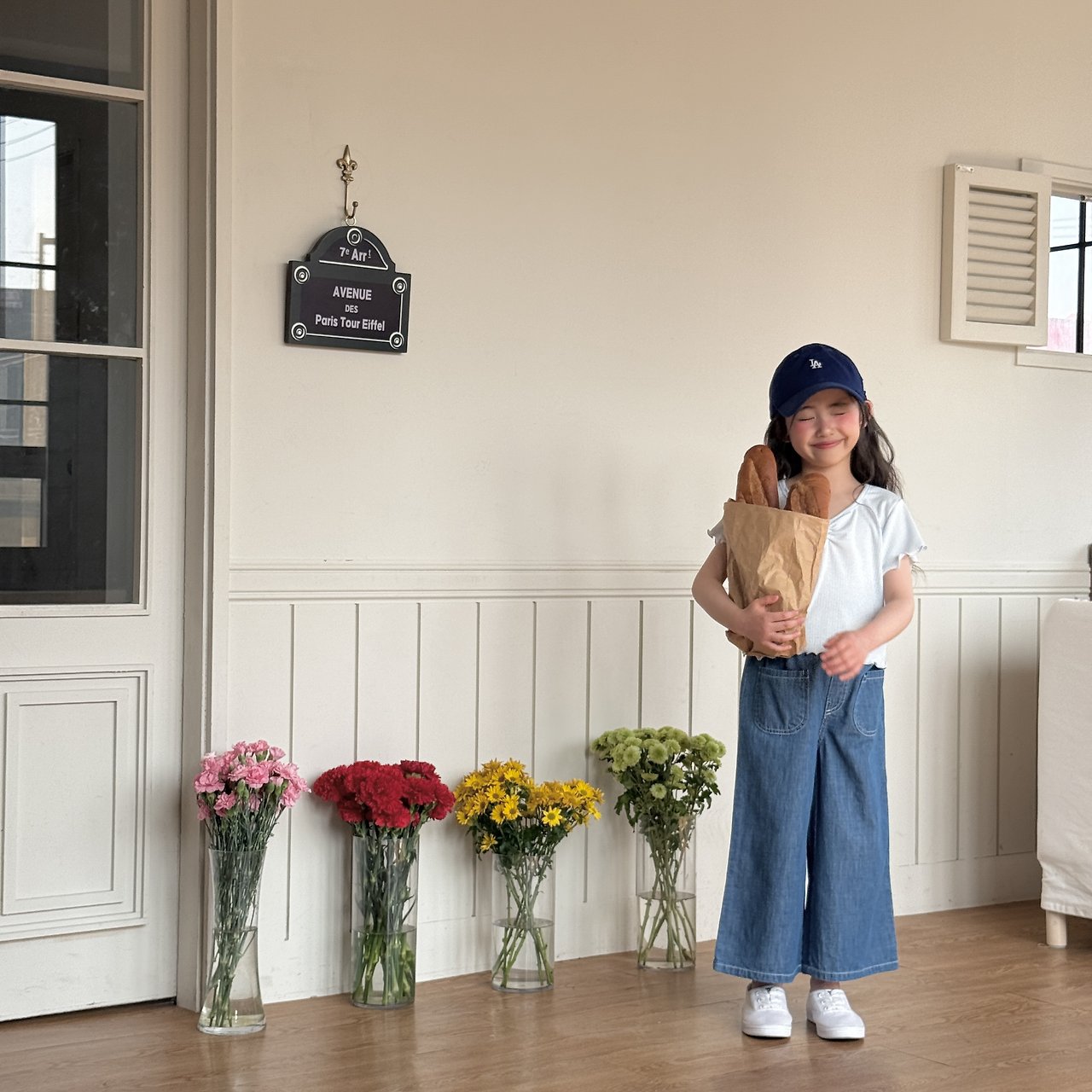 ［ninibello］Mellow eyelet tee