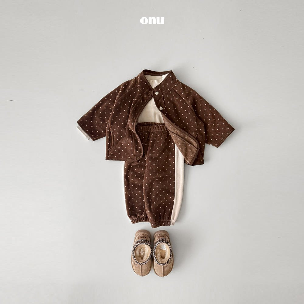 ［onu］Dot fleece jumper