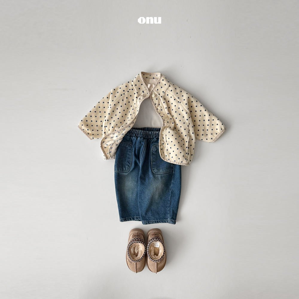 ［onu］Dot fleece jumper