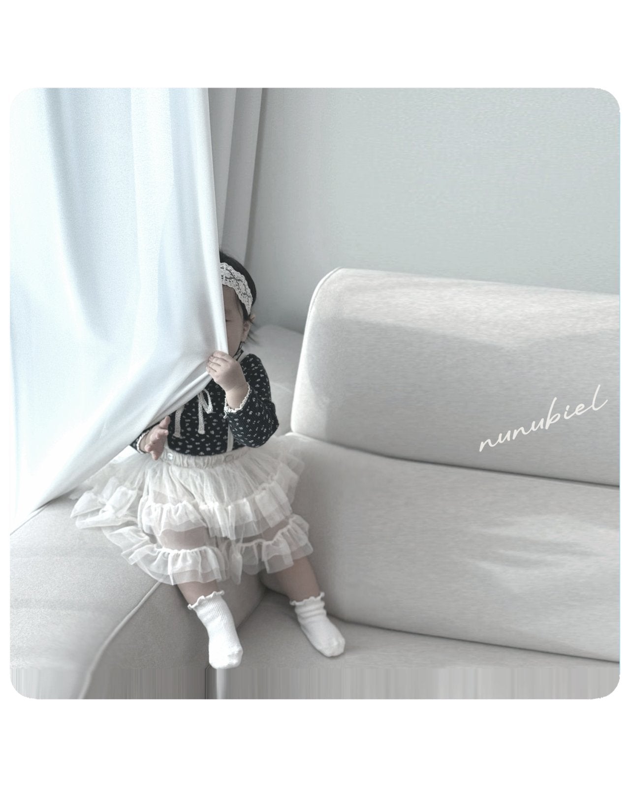 ［nunubiel］Floral ribbon tee (baby)