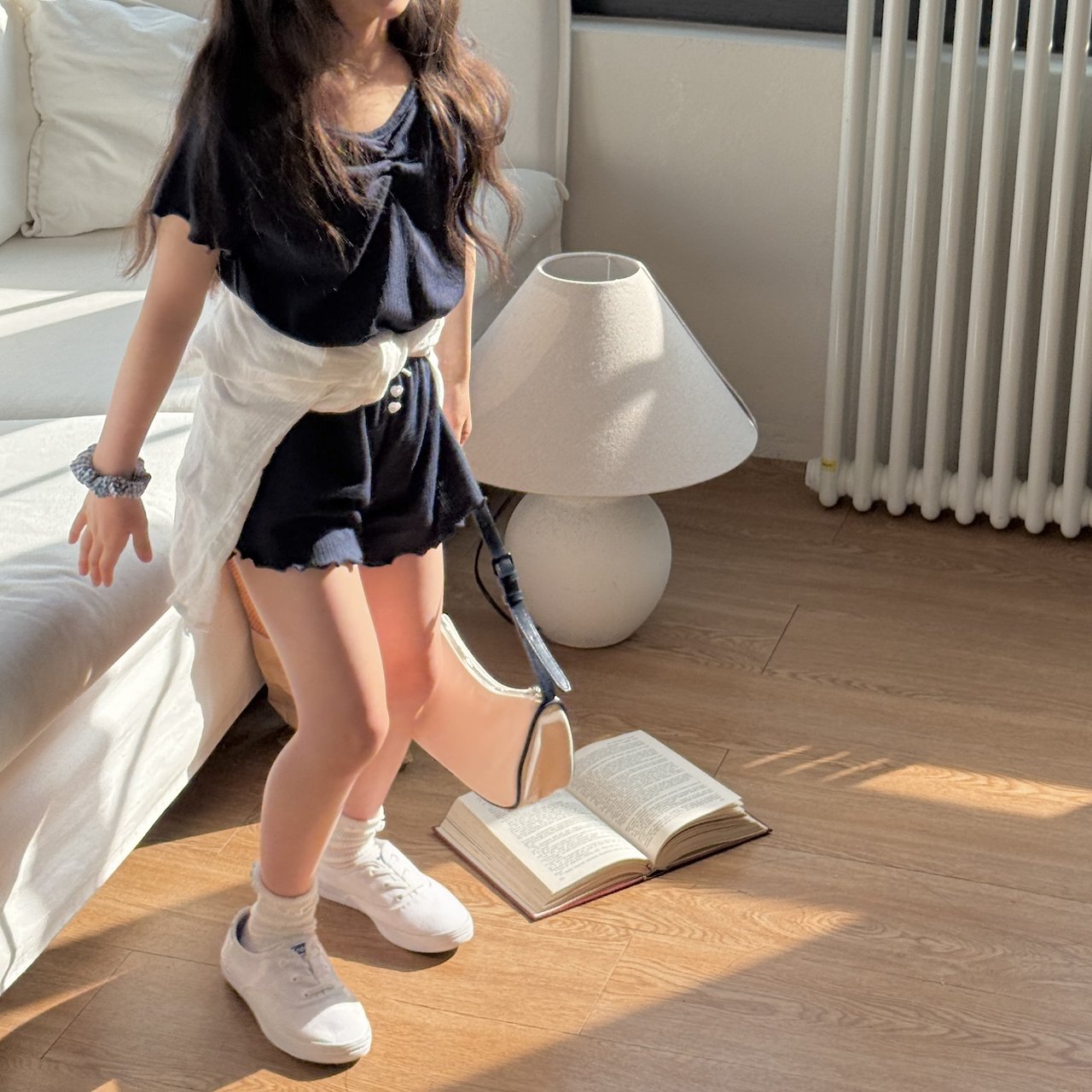 ［ninibello］Mellow eyelet tee