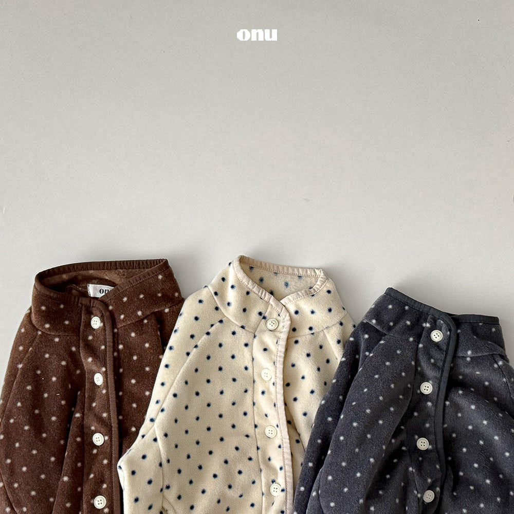 ［onu］Dot fleece jumper