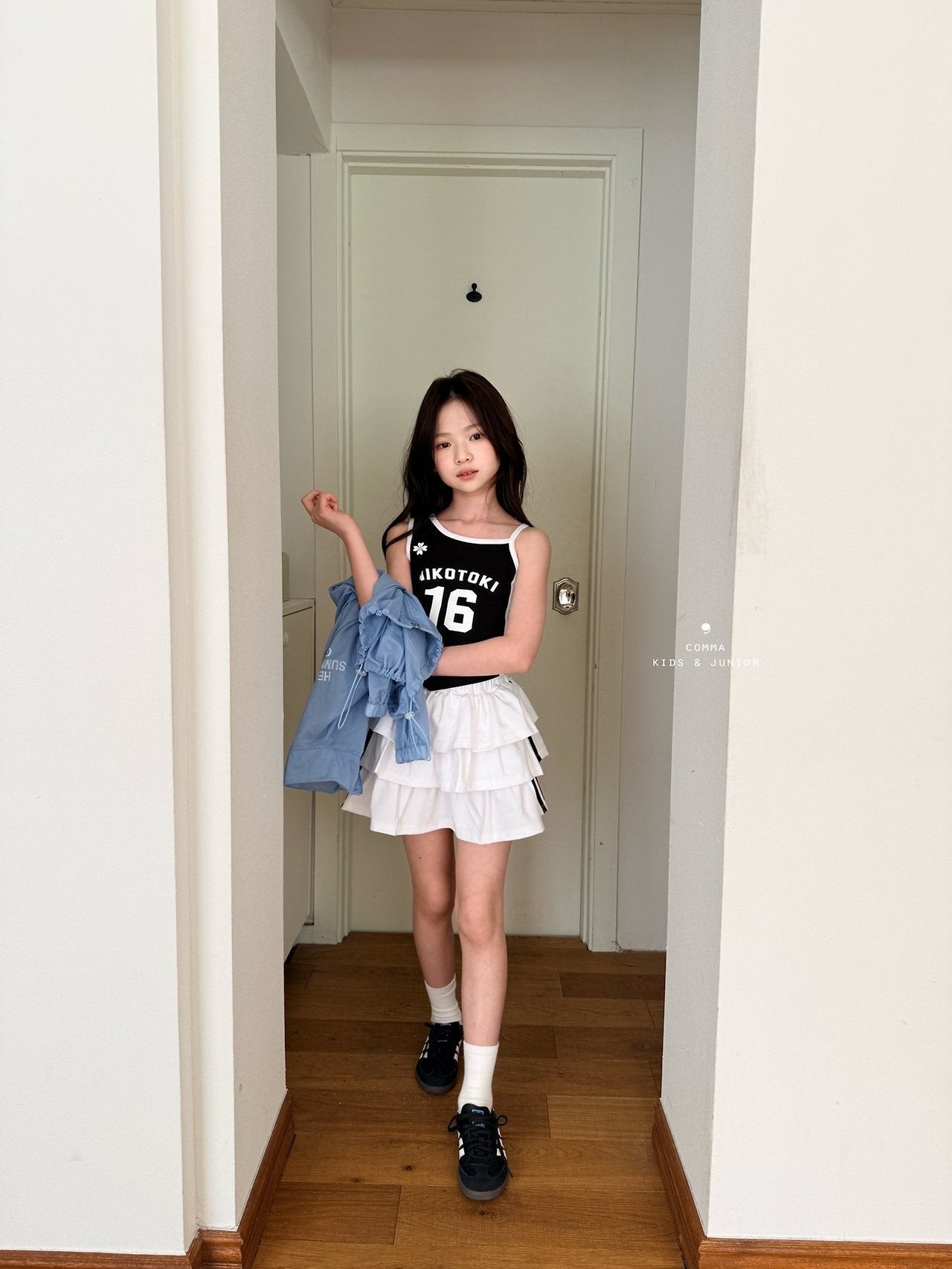 ［comma］Line cancan skirt