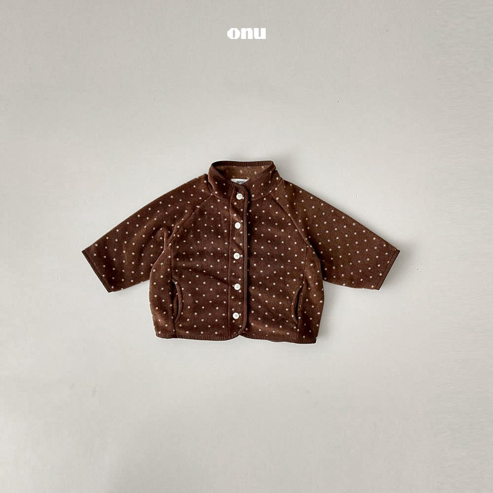［onu］Dot fleece jumper