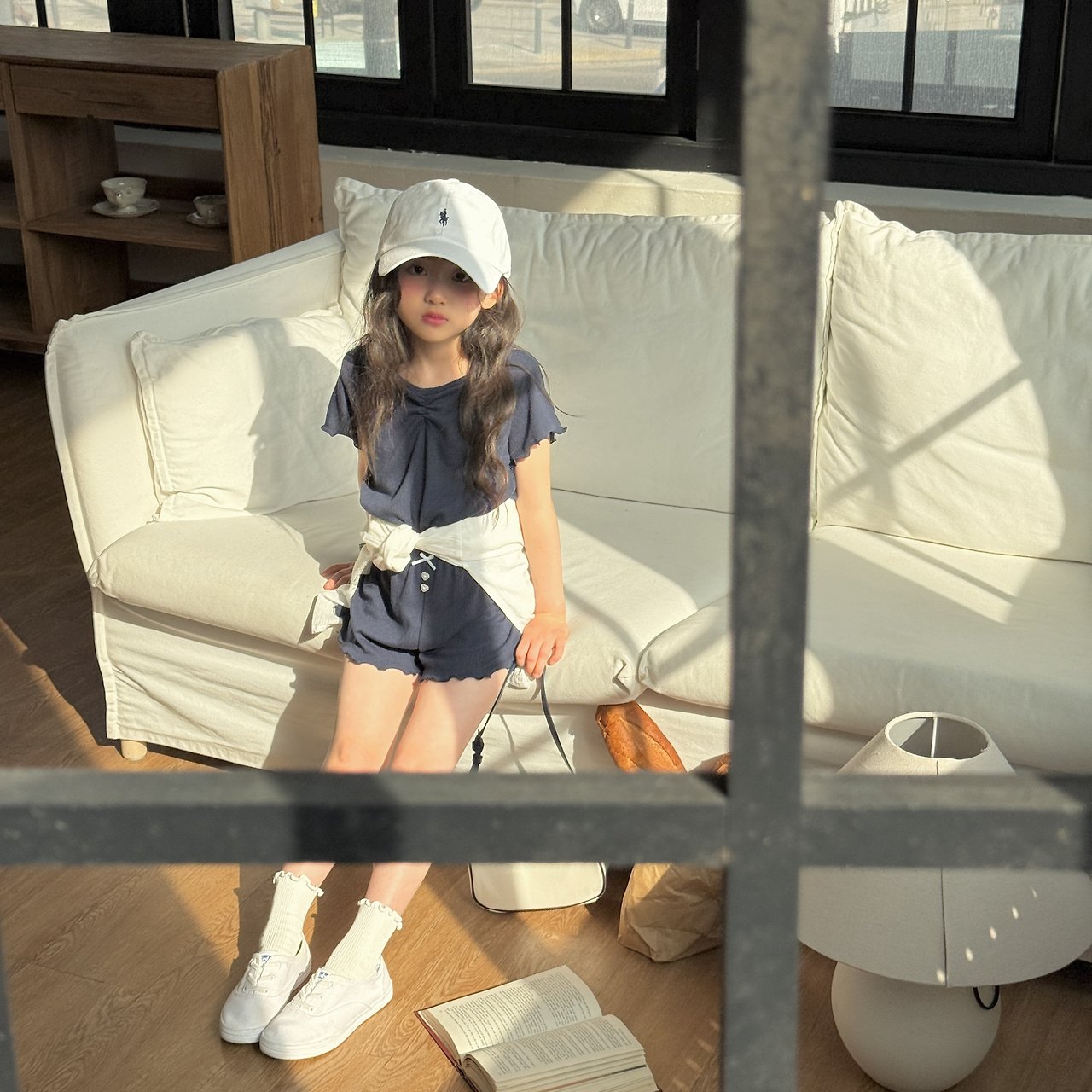 ［ninibello］Mellow eyelet tee