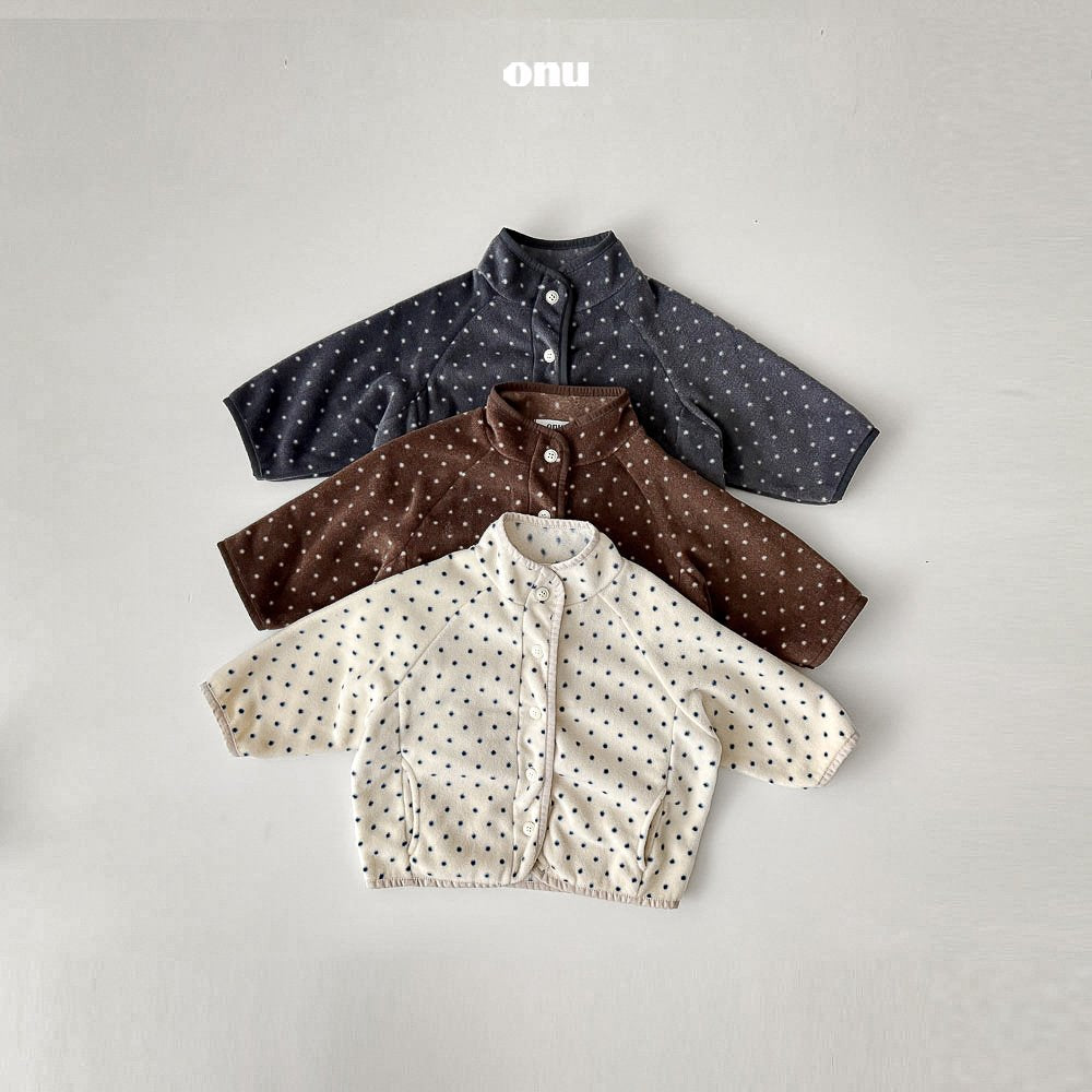 ［onu］Dot fleece jumper