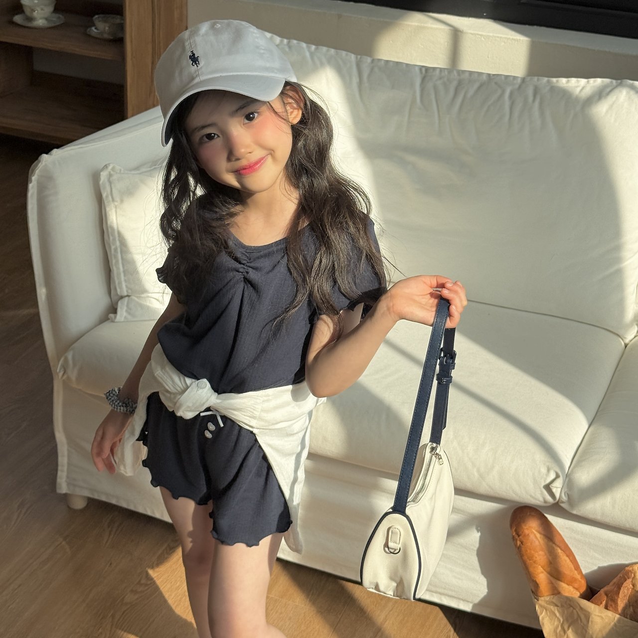 ［ninibello］Mellow eyelet tee