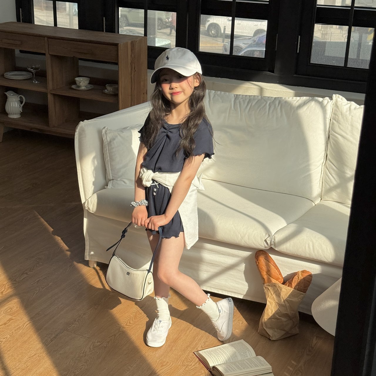 ［ninibello］Mellow eyelet tee