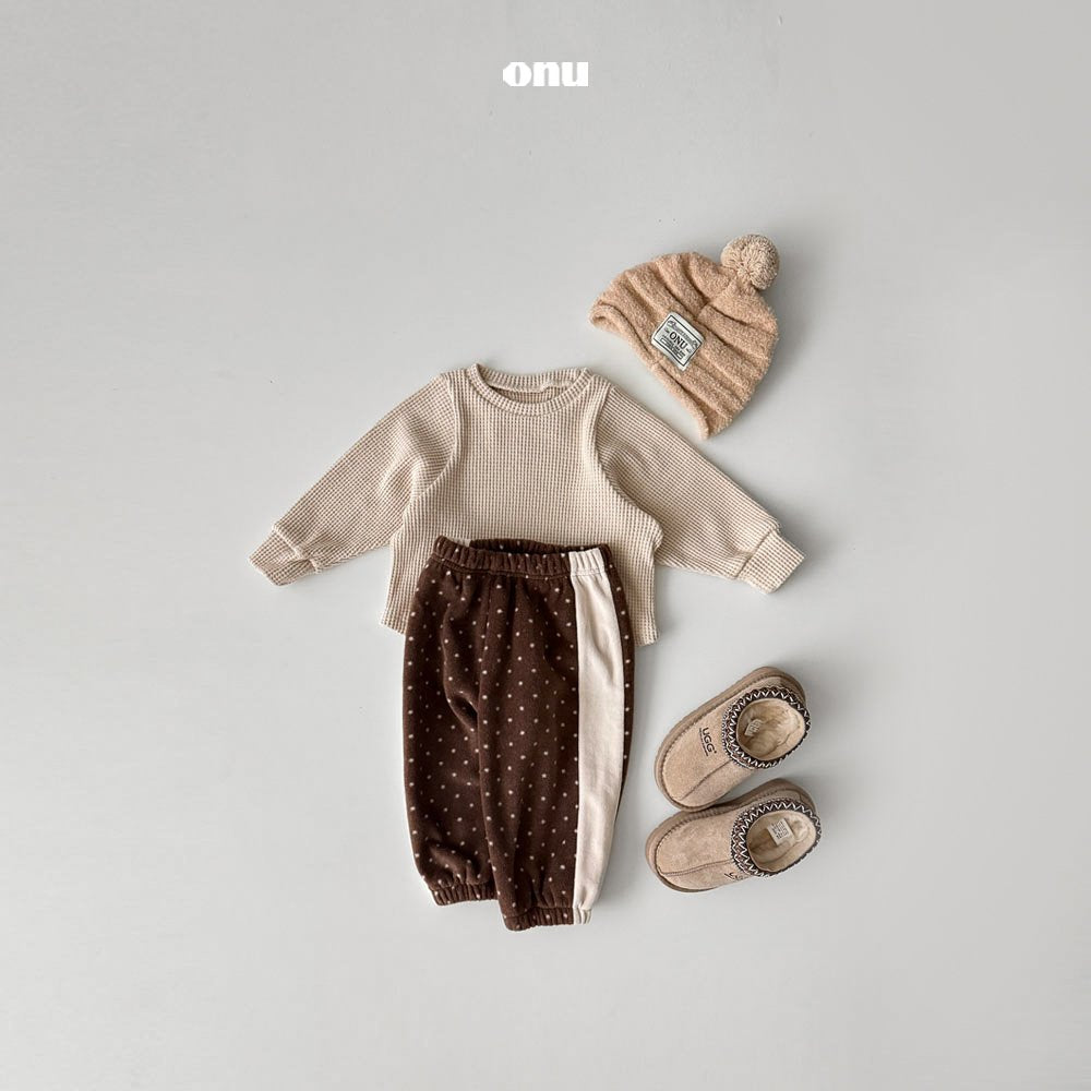 ［onu］Line dot jogger pants