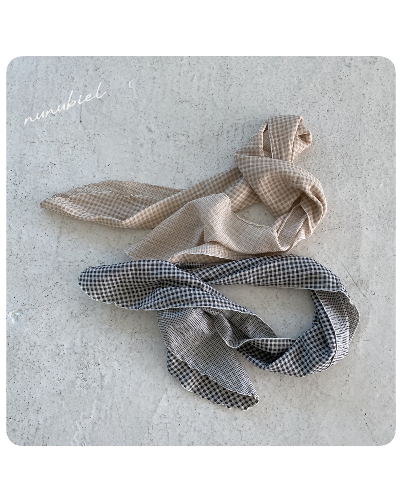 ［nunubiel］Check scarf