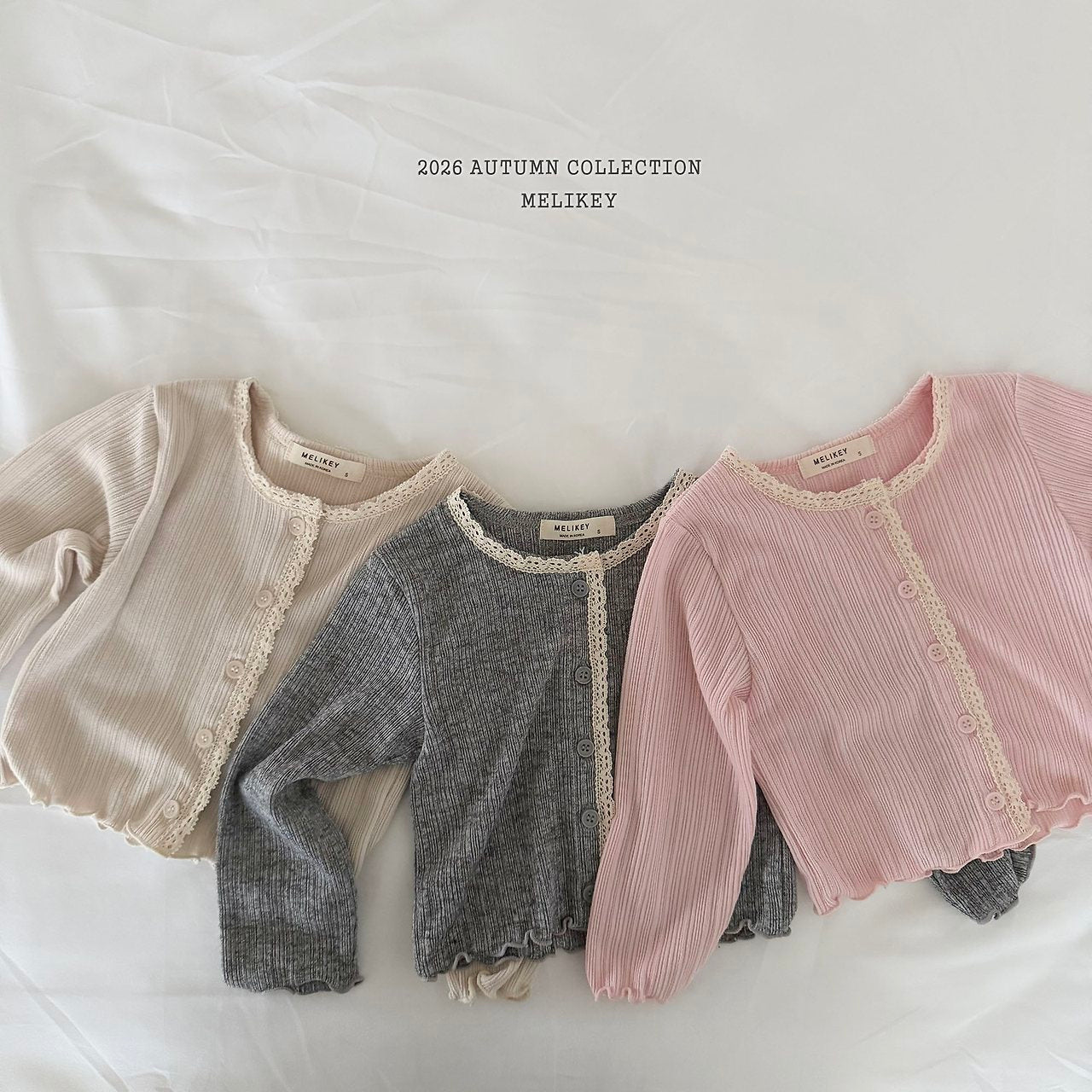 ［Melikey］Natural lace cardigan