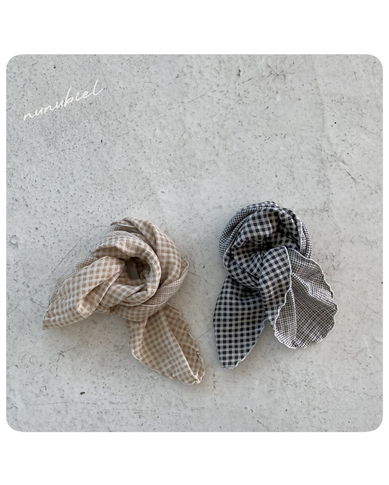 ［nunubiel］Check scarf