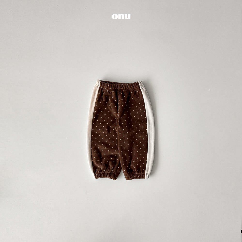 ［onu］Line dot jogger pants