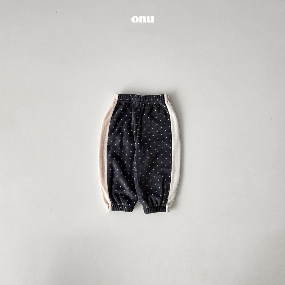 ［onu］Line dot jogger pants