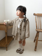 ［mimi market］Rona chek supender skirt