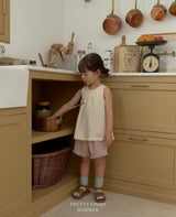 ［LINDO］Check lace frill shorts