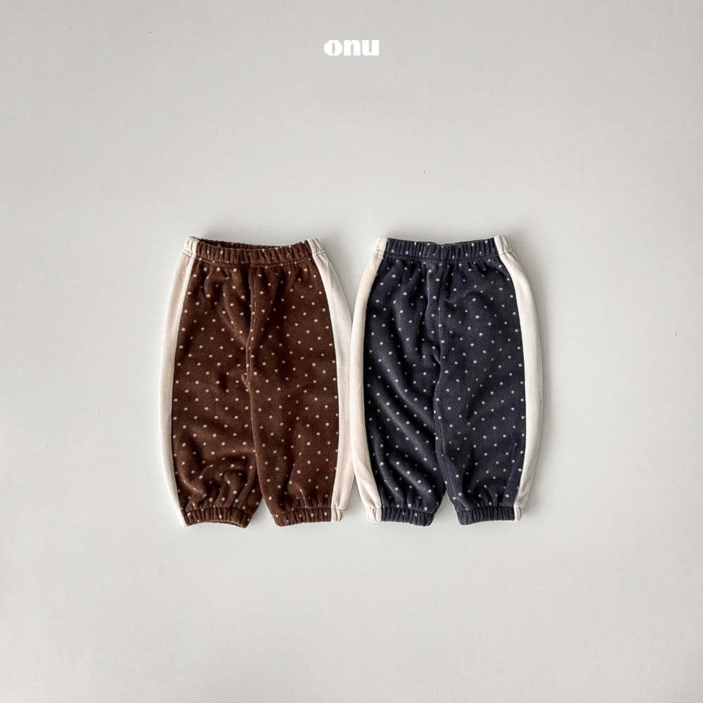 ［onu］Line dot jogger pants