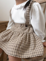 ［mimi market］Rona chek supender skirt