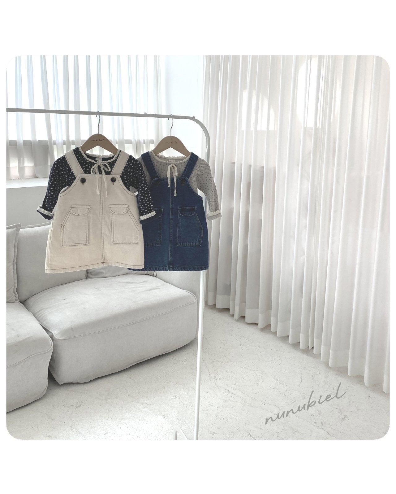 ［nunubiel］Pocket denim one-piece