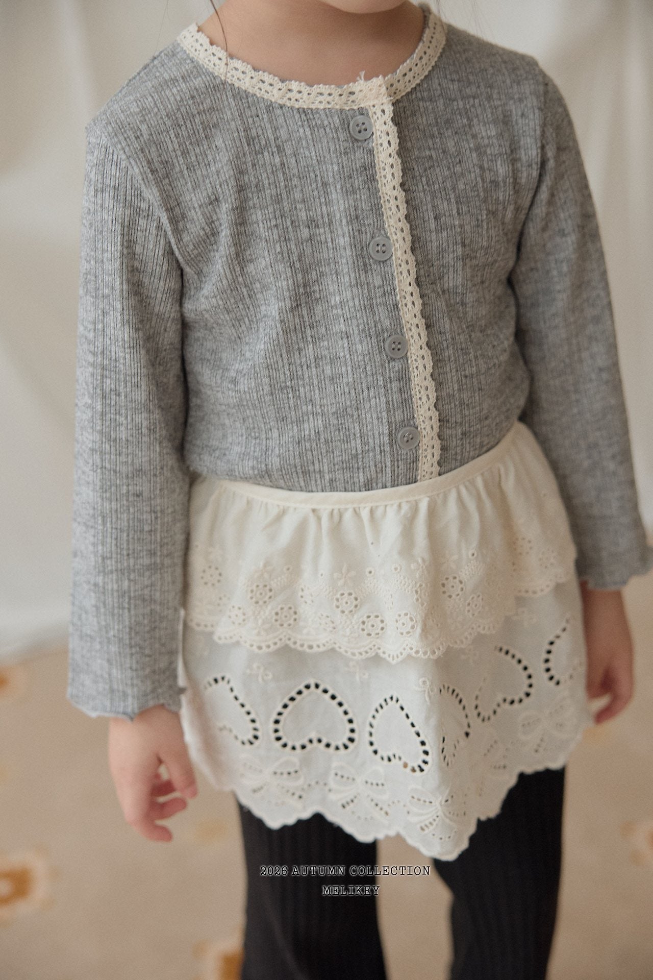［Melikey］Natural lace cardigan