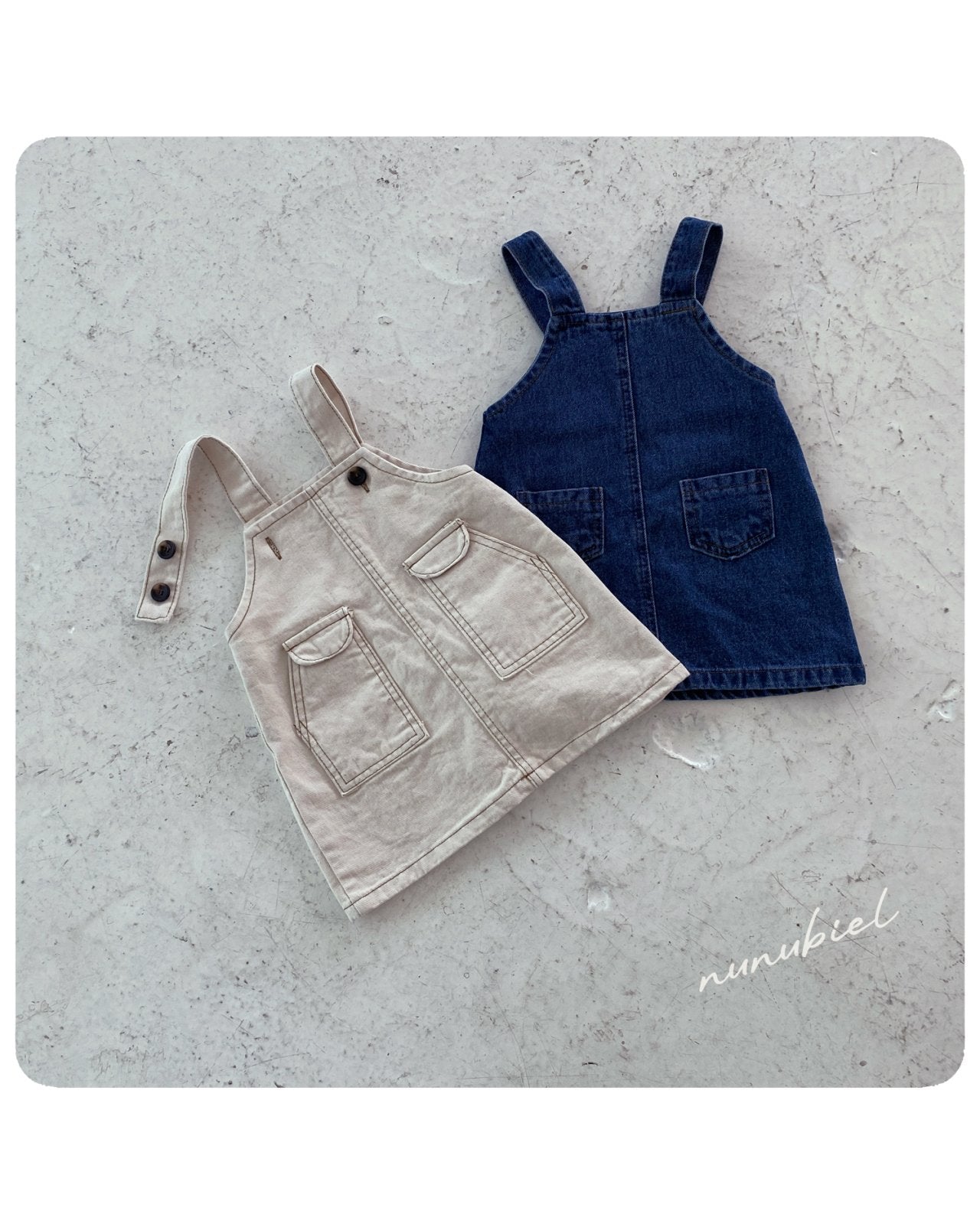 ［nunubiel］Pocket denim one-piece