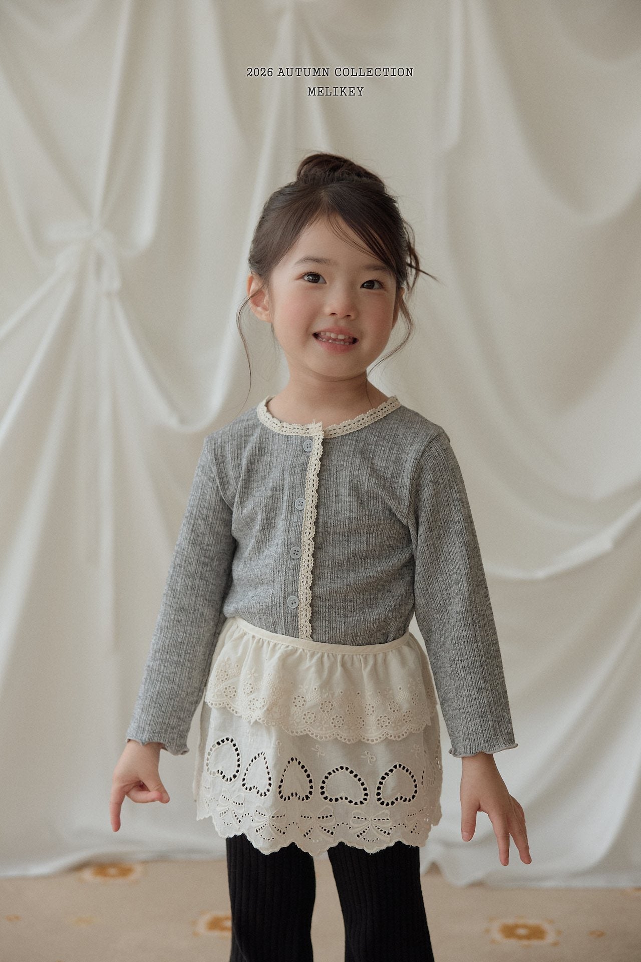 ［Melikey］Natural lace cardigan