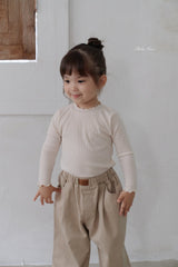 ［bebenine］Soft Ruffle Rib Tee