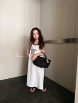 ［comma］Two tone long one-piece
