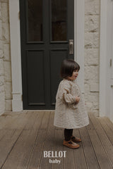 ［BELLOT］Peach check one-piece (baby)