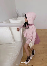 ［BANANAJ］Stripe frill hoodie