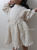 ［mimi market］Neck frill dot blouse