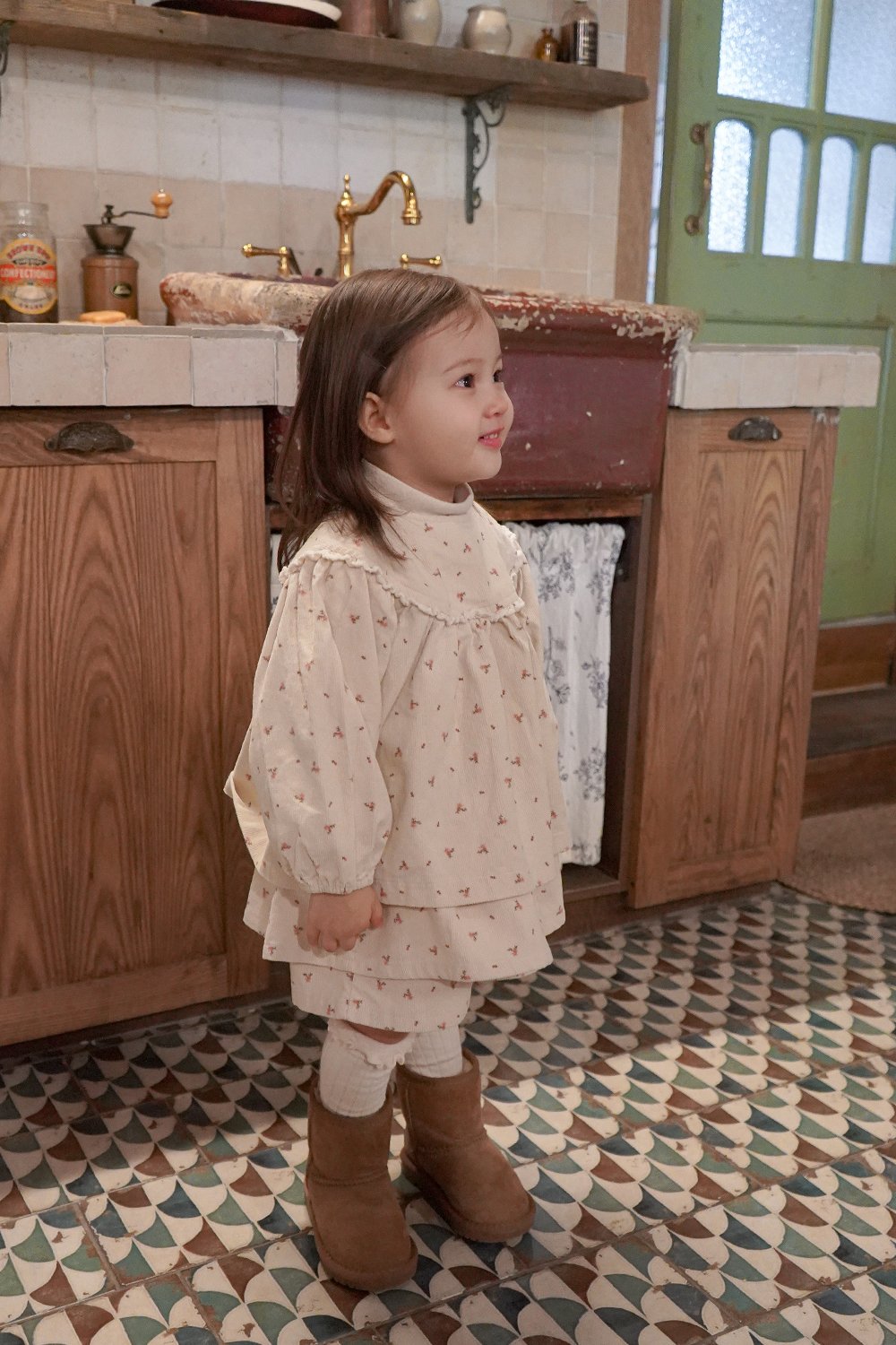 ［onu］Lace flower smock blouse