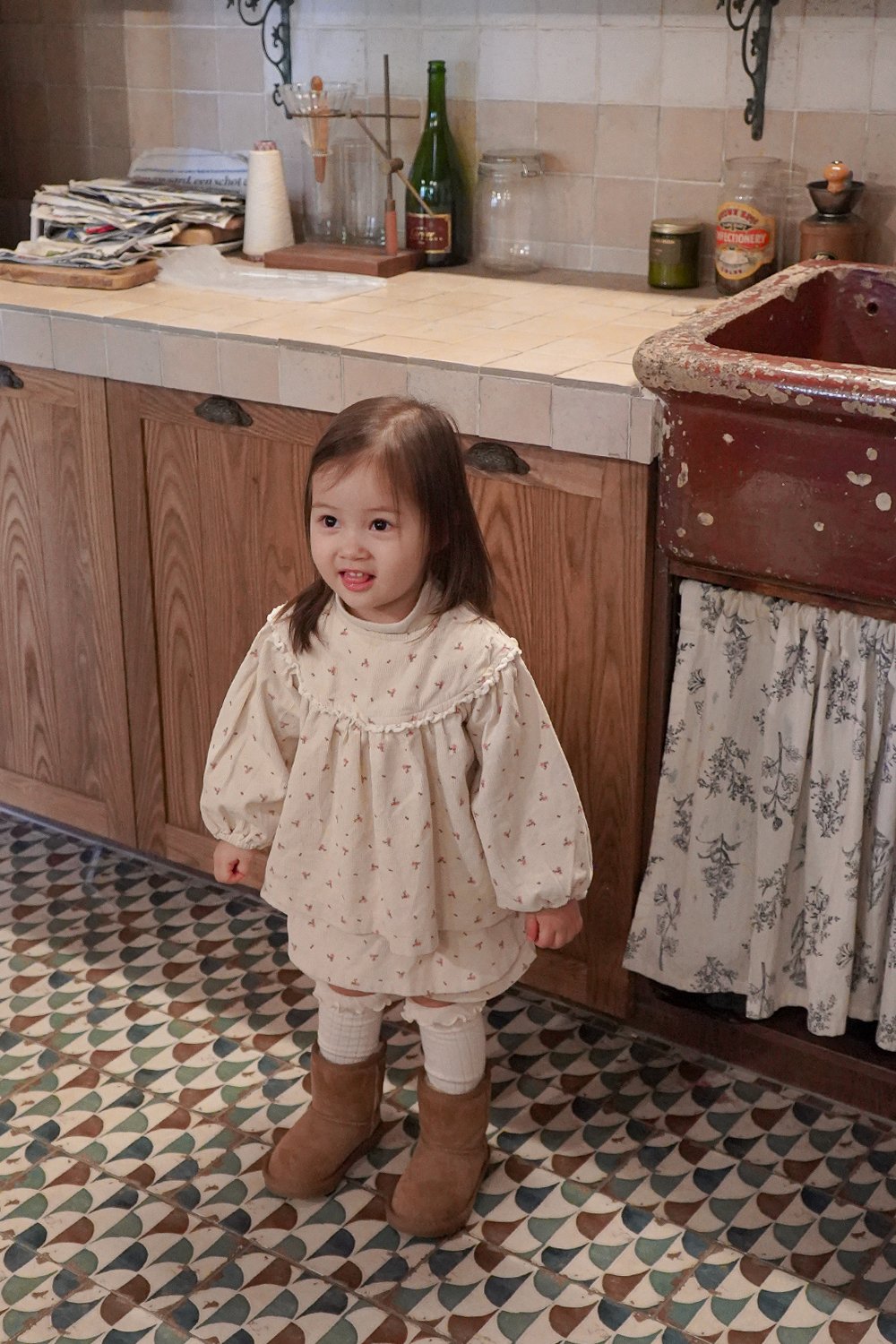 ［onu］Lace flower smock blouse