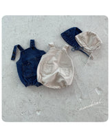 ［nunubiel］Pocket denim suit & bonnet