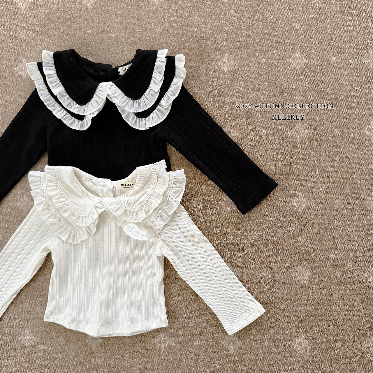［Melikey］Double collar tops