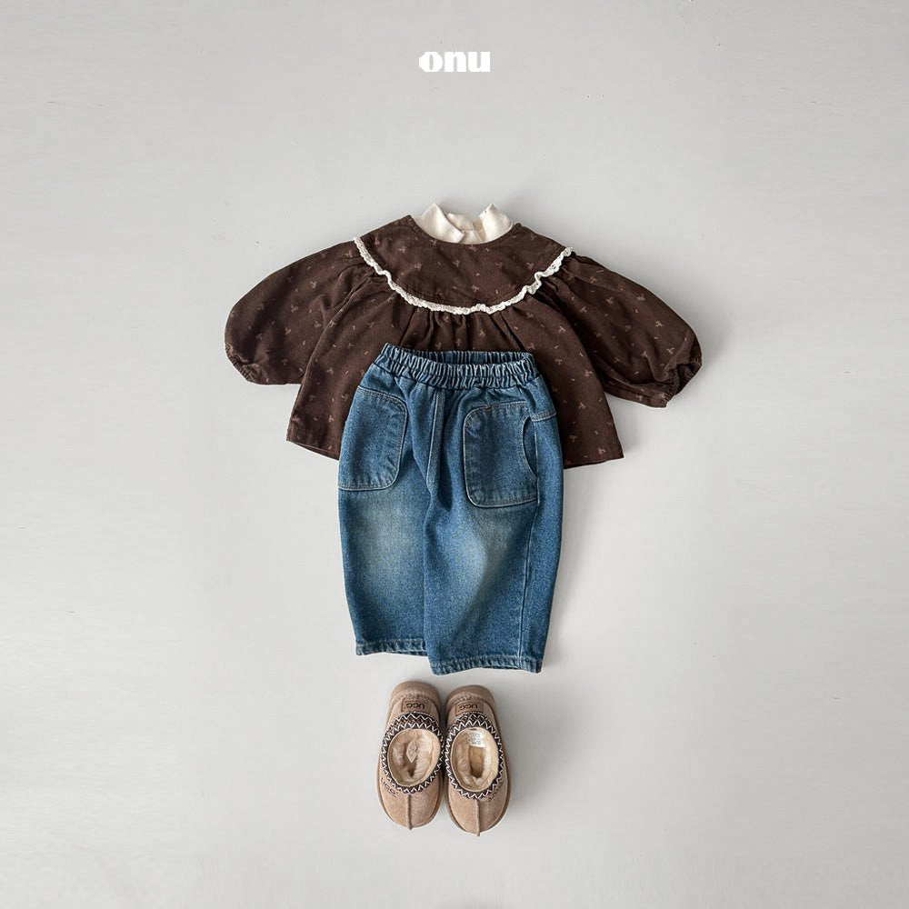 ［onu］Lace flower smock blouse