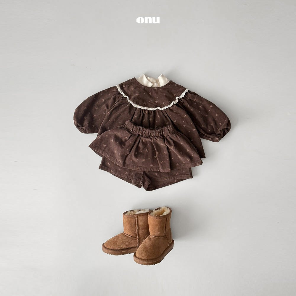 ［onu］Lace flower smock blouse