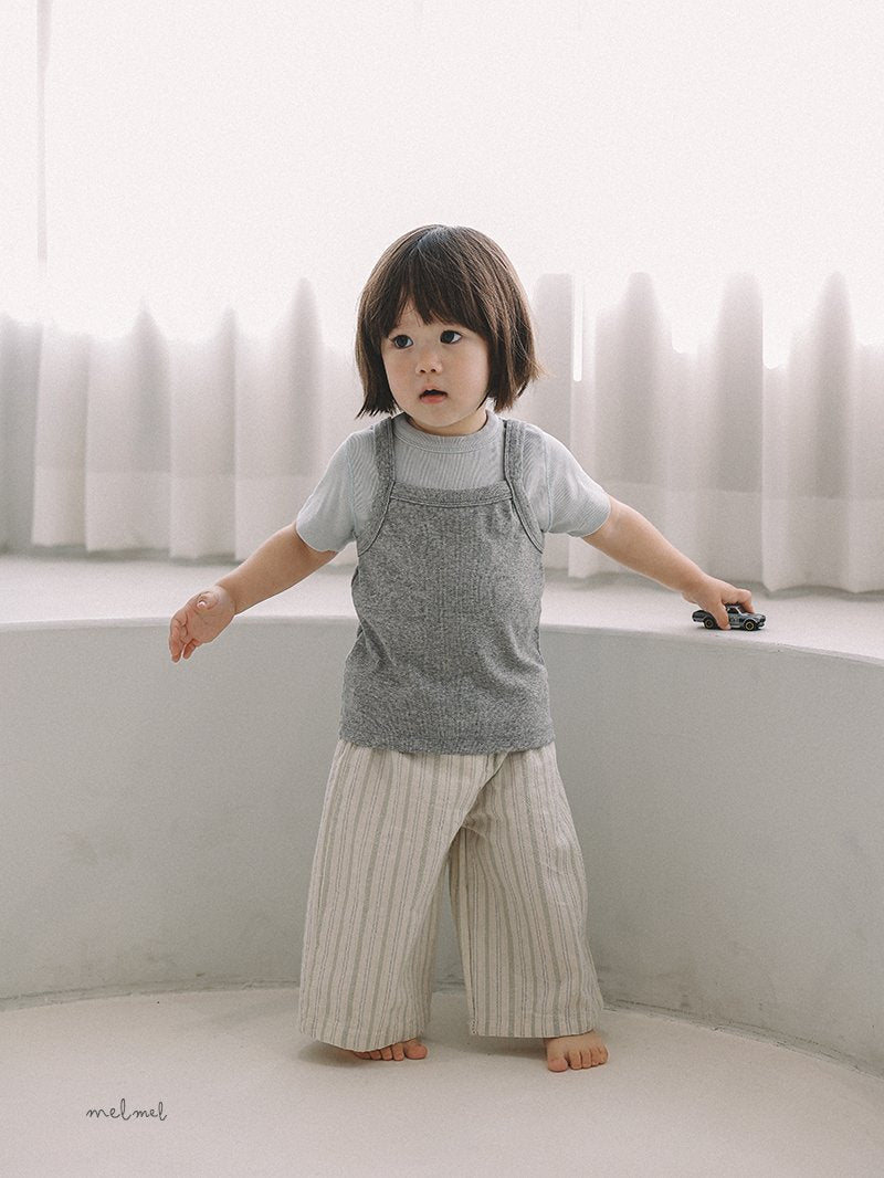 ［melmel］Multi stripe pants