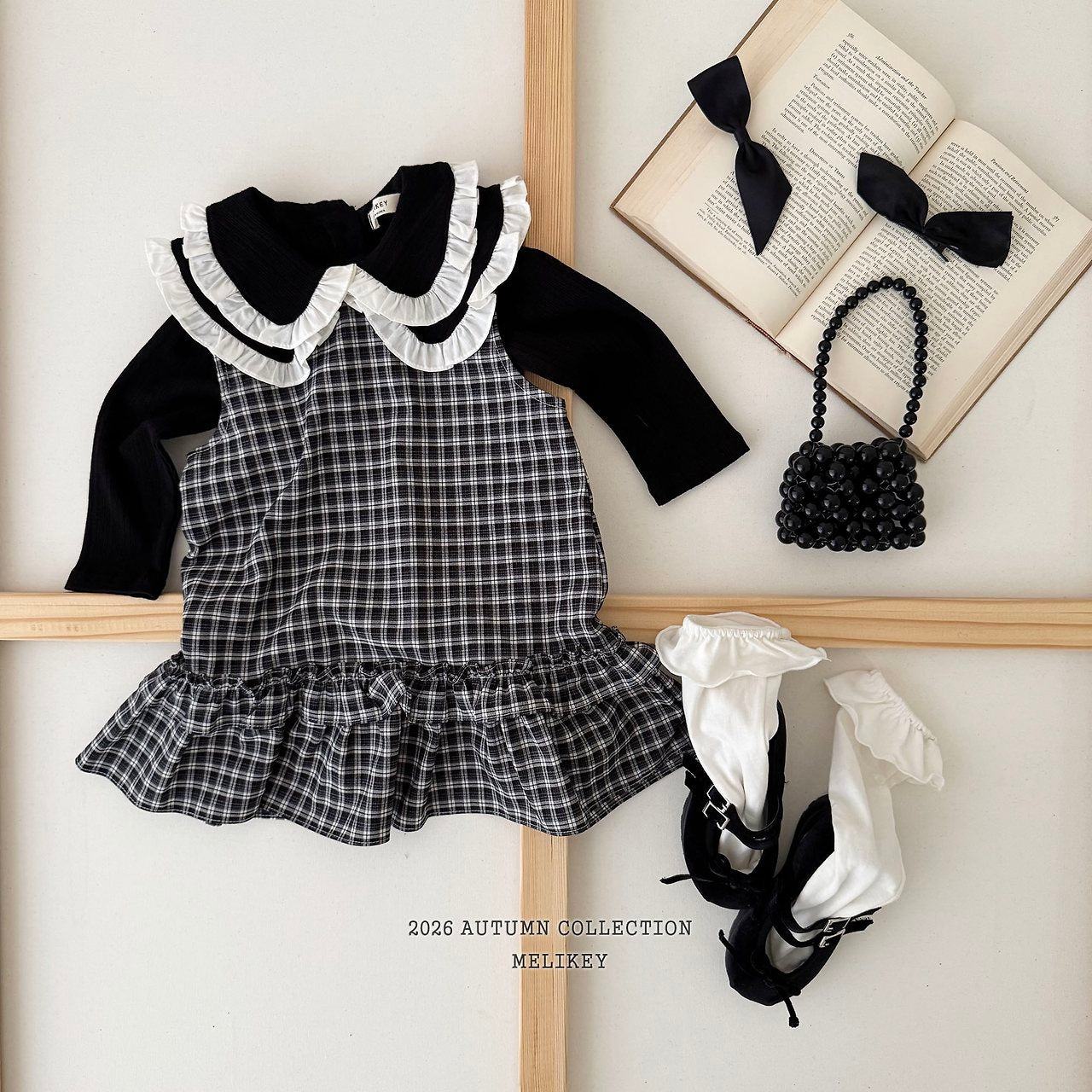 ［Melikey］Double collar tops